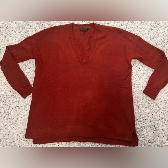 Nwot J Crew Brown Wool Blend V Neck Sweater Size Extra Small. - Picture 5 of 8